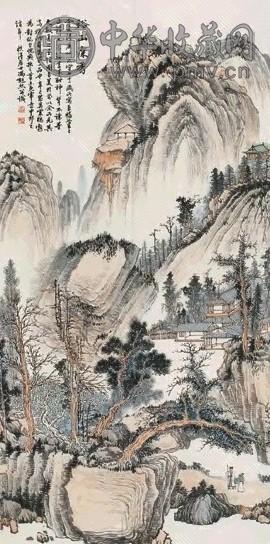 冯超然 1944年作 山水 单片 纸本