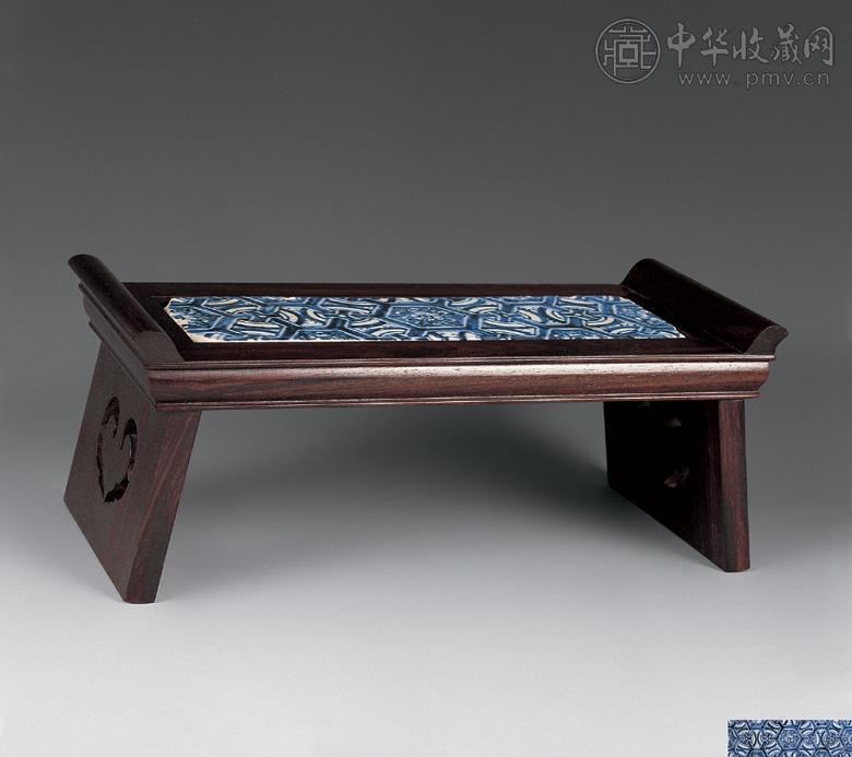 明宣德 青花锦纹瓷板