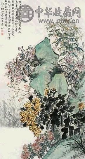 何研北 花鸟 立轴 纸本