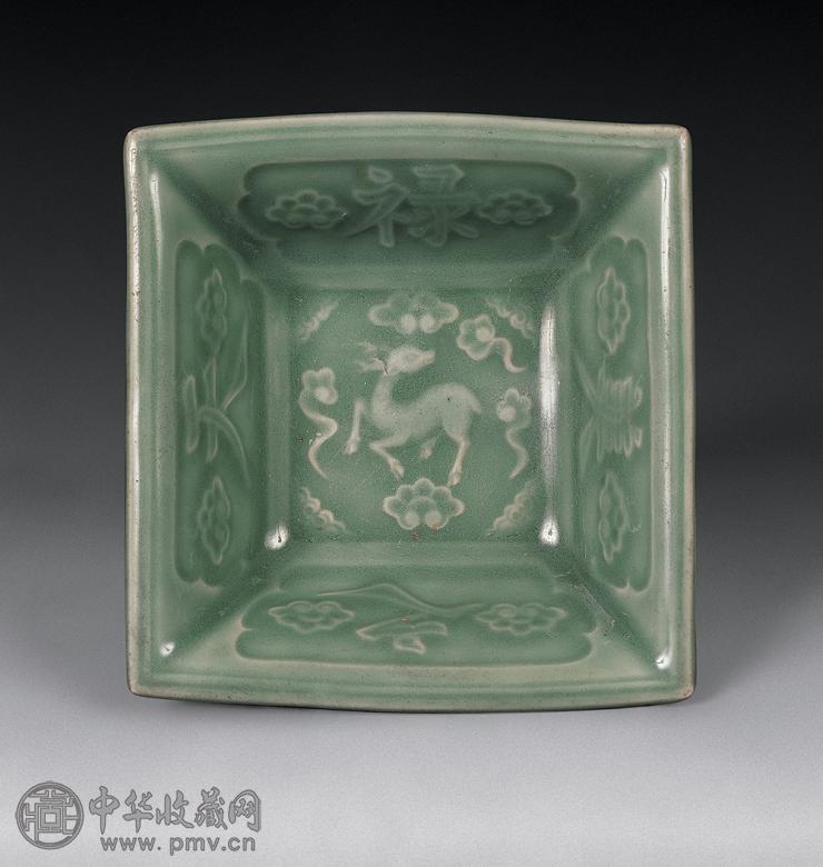元 龙泉窑天之美禄方斗洗