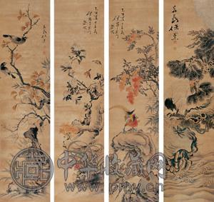 任薰 花卉 轴