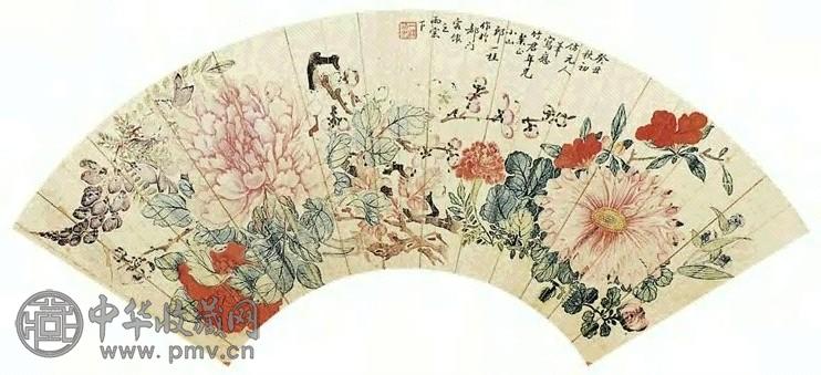 清 邹一桂 花卉 扇面