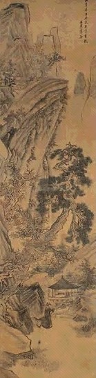 章各 山水 立轴 设色