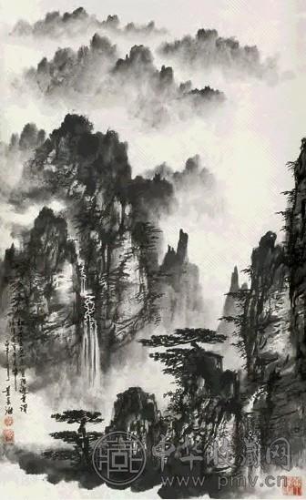 景长海 黄山 立轴 水墨