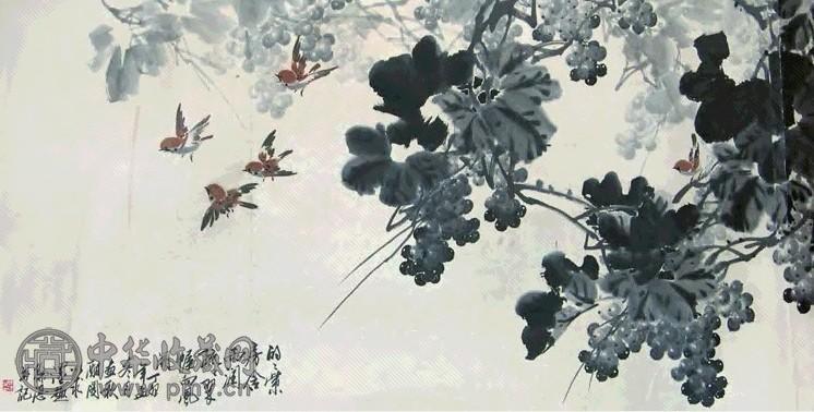 徐湛 花鸟 镜心 设色纸本
