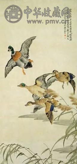 刘奎龄 野骛图 轴