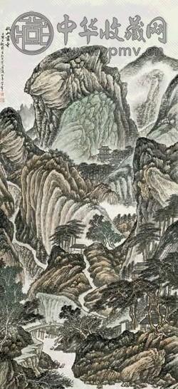 贺天健 秋山 立轴 设色