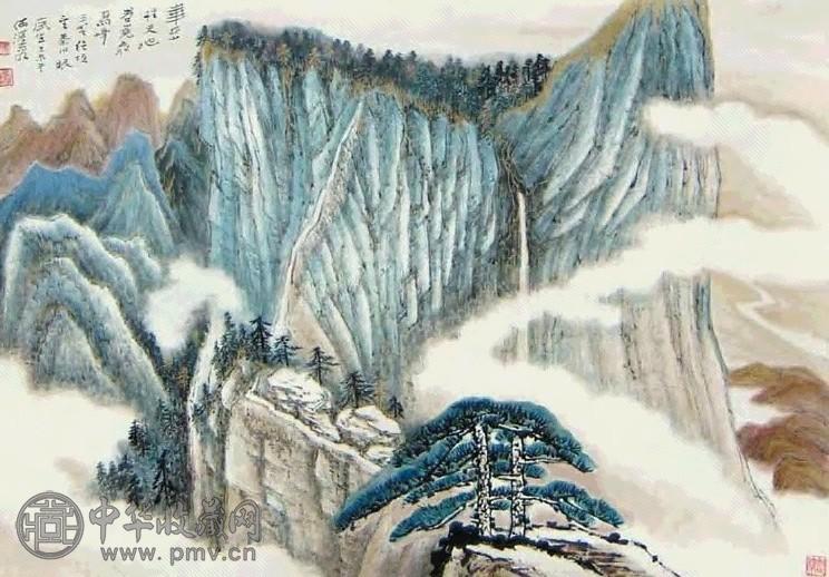 何海霞 山水 立轴 设色纸本