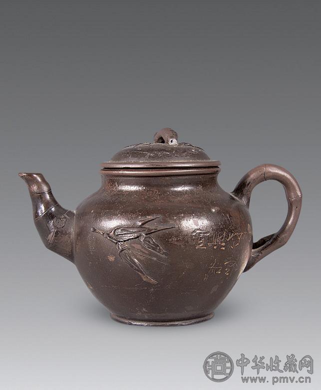 六十年代 竹节纹紫砂壶