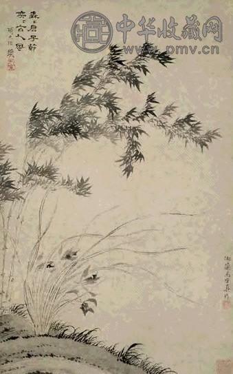 马守真 兰竹 立轴 水墨纸本