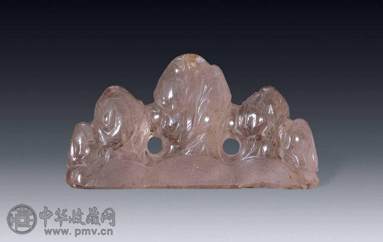 清 紫晶山型笔架