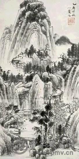 陆小曼 1945年作 水墨山水 立轴 纸本