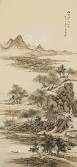 王二水 山水 轴