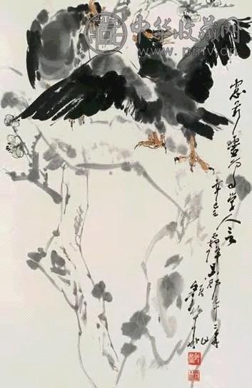 颜梅华 花鸟图 立轴 设色纸本