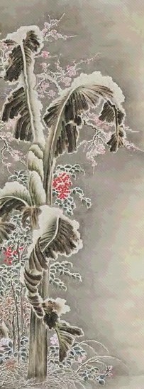 芭蕉图 立轴 设色绢本