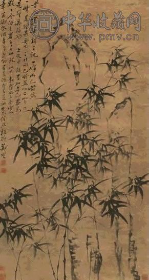 中国美術・純手描き　名家　鄭板橋　竹図竹絵・書道品・珍品画・肉筆保証 中国書画「清 鄭板橋 書道書法」肉筆紙本 掛け軸 書画立軸