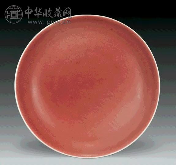 清光绪 豆沙红盆