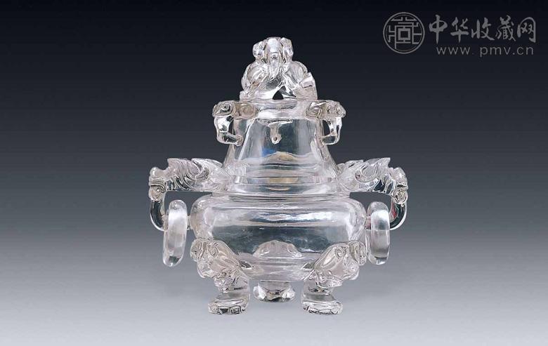 水晶雕兽香炉