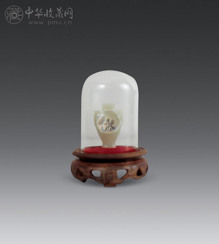 常世琪嵌象牙微雕玉壶