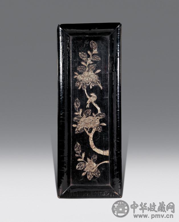 元末明初 螺钿花鸟长方盘