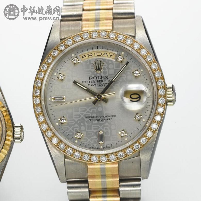 劳力士「DAY-DATE」三色黄金腕表