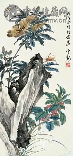 王雪涛 花卉草虫 轴 设色纸本