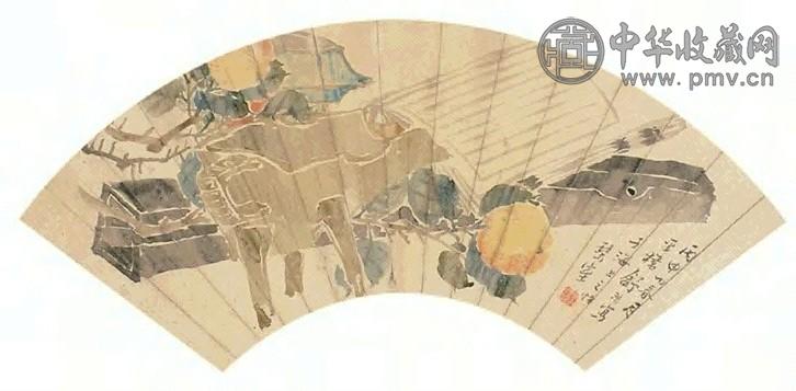 舒浩 花卉 扇面