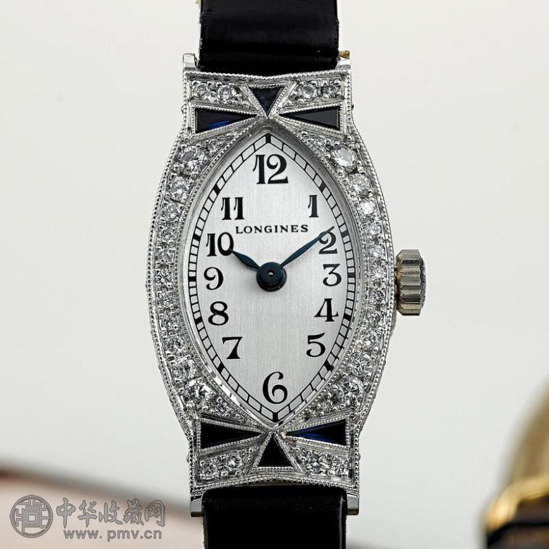 浪琴「LES ELEGANTES」女装18k白金腕表