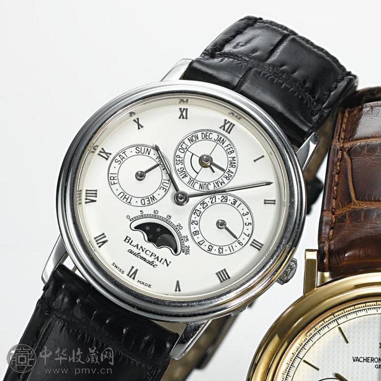 宝珀铂金万年历腕表