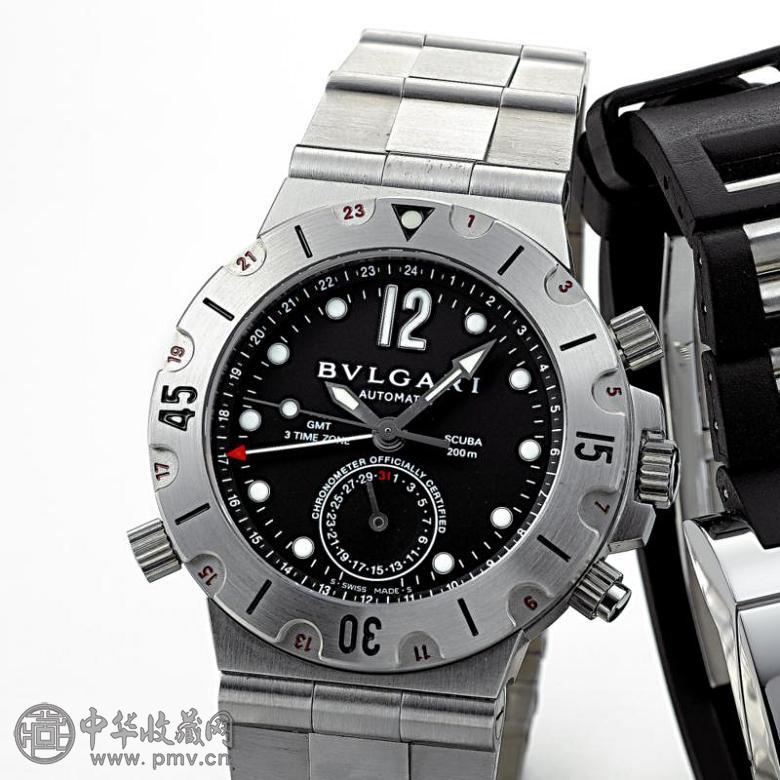 宝格丽「DIAGONO GMT」精钢腕表