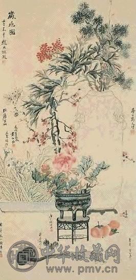 近现代 张大千 岁兆图 轴