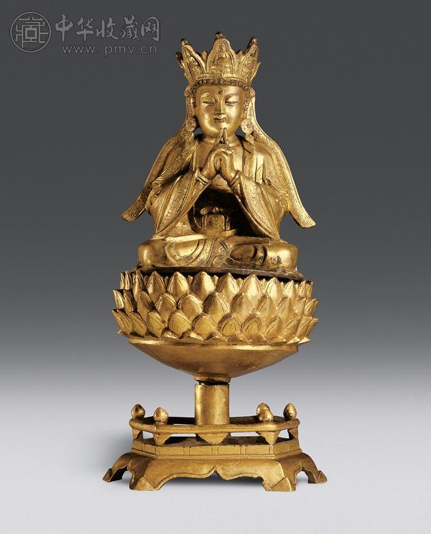 明末清初 铜鎏金大日如来坐像