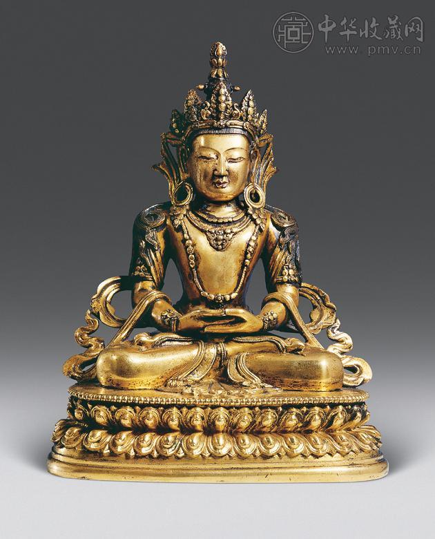 明 无量寿佛鎏金铜像