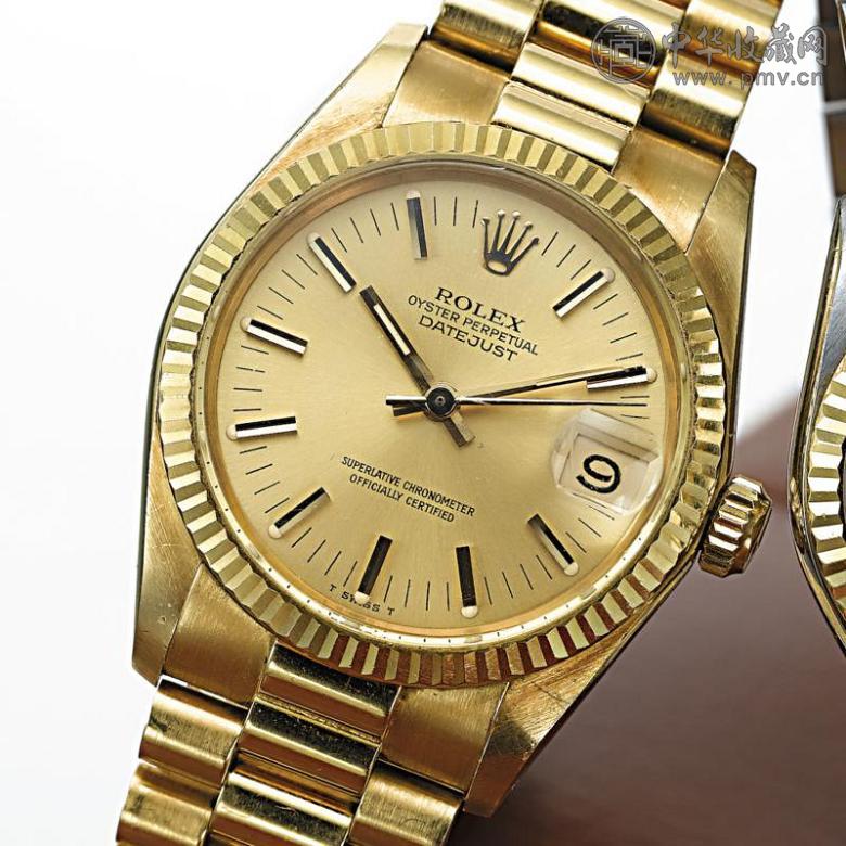 劳力士「DATEJUST」18k黄金腕表