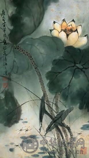 黄幻吾 荷花 轴