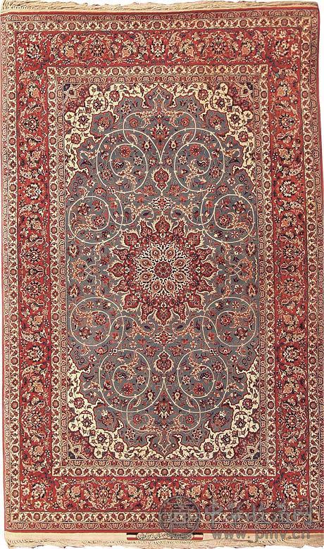 约20世纪初作 伊斯法罕地毯