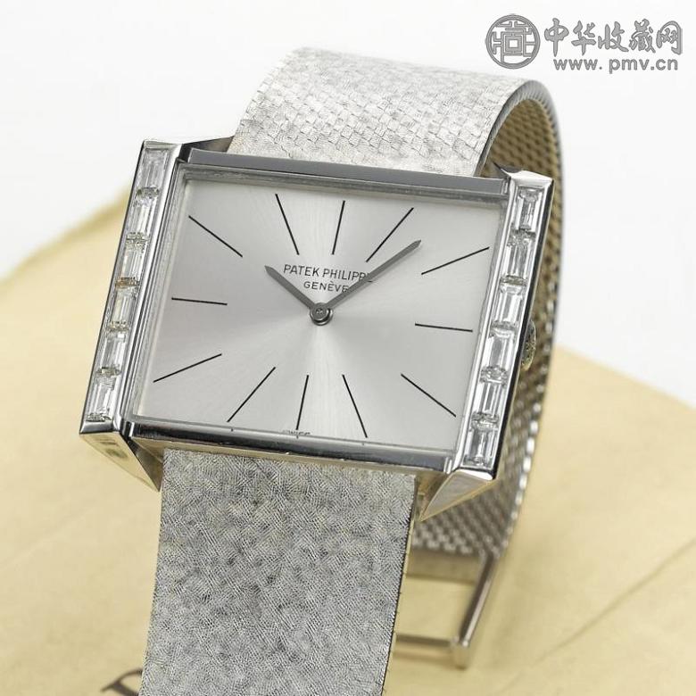 百达翡丽3506/2型号女装18k白金腕表