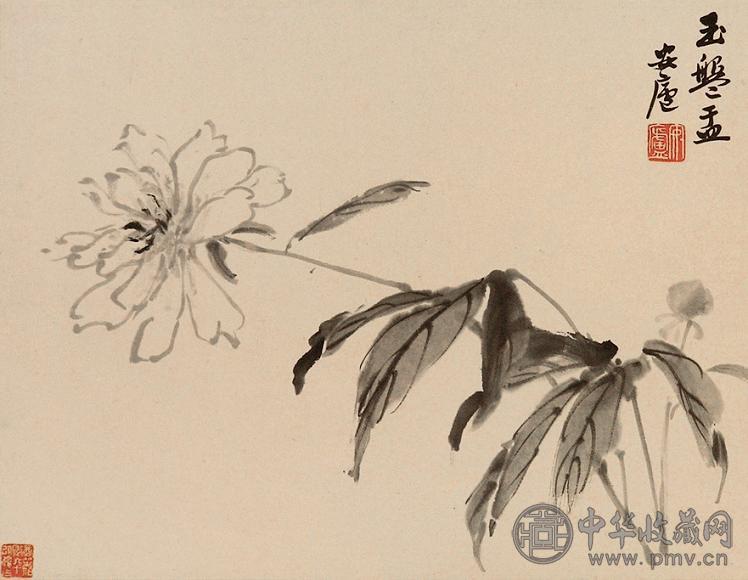 商笙伯 花卉 镜心