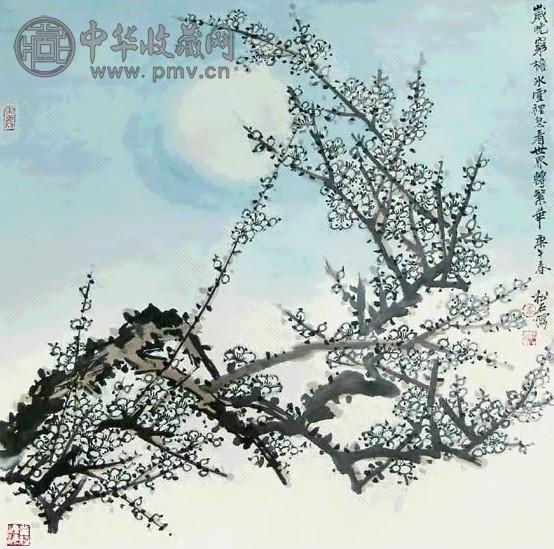 崔松石 梅花 立轴 设色