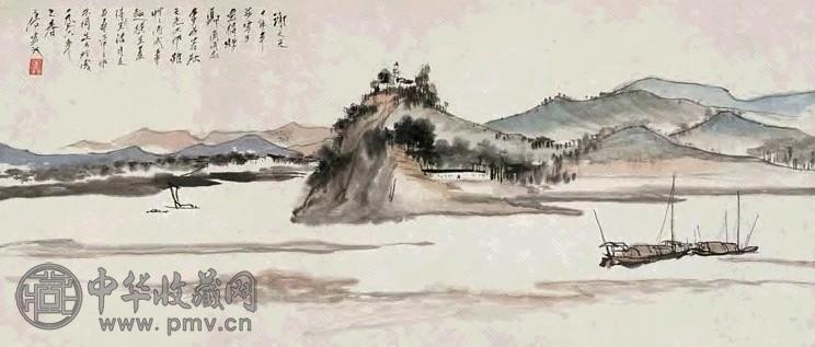 谢之光 山水写生 镜心 水墨纸本