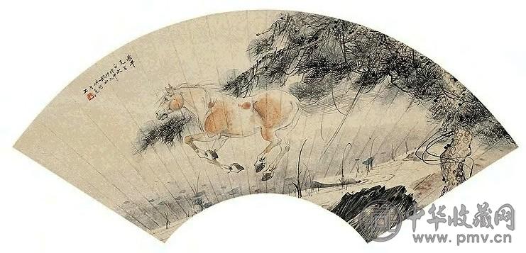 胡也佛 骏马 轴