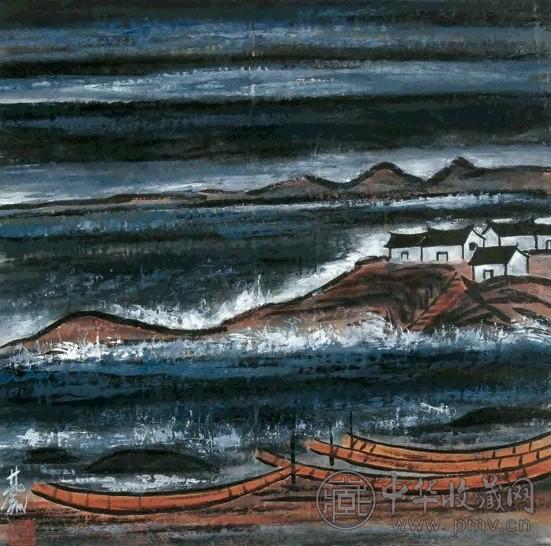 林风眠 山水 镜片 纸本