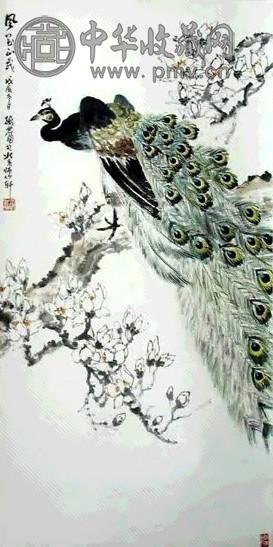 张世简 风华正茂 立轴 设色纸本