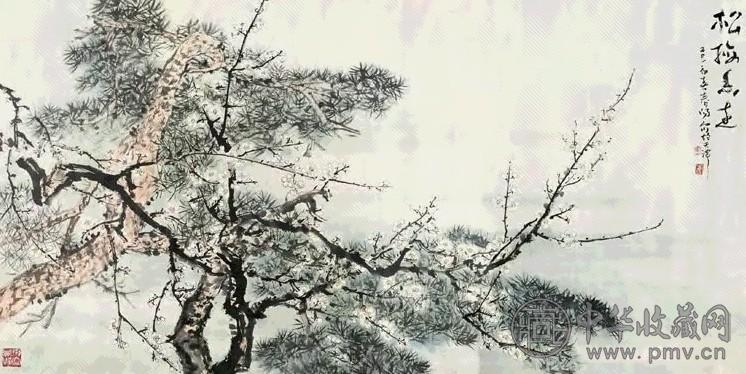 霍春阳 1989年作 松梅香远 镜心 设色纸本