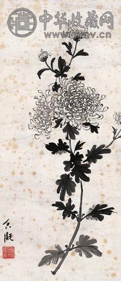 何香凝 菊花 立轴