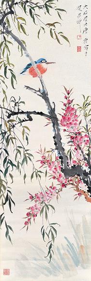 唐云 花鸟 立轴 设色纸本