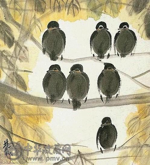 近现代 林风眠 小鸟 镜心