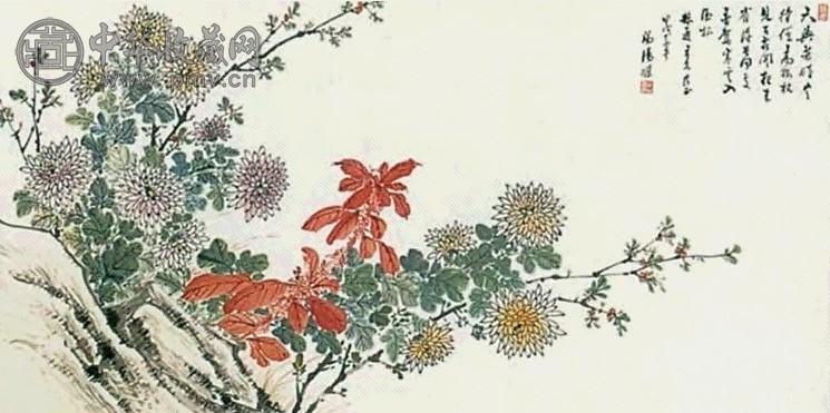 汤涤 花卉 镜心