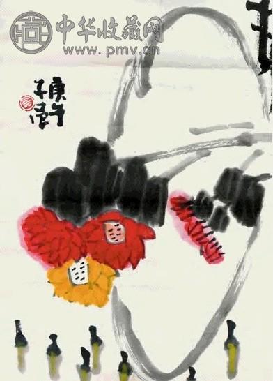 崔子范 花卉 镜心 设色纸本