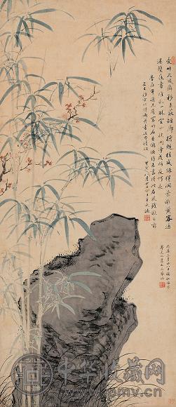 王武 甲寅(1674年)、丙辰(1676年)作 梅竹双清图 立轴 设色纸本
